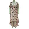 Women's Summer Sweet Sequins Long Mesh Strappy Pleated Dresses