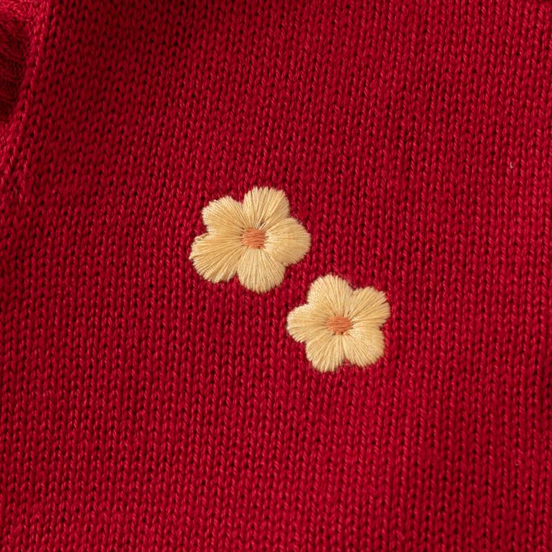 David Bella Girls' Cotton Knit Cardigan