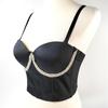 2024 Vest Rhinestone Corset Anti-Exposure Comfortable Body Shaping Wrapped Chest Push up Breathable Bra Outer Wear Bustier