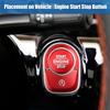uxcell Engine Start Stop Button Cover Kit Push Start Button Trim Sticker for Mercedes