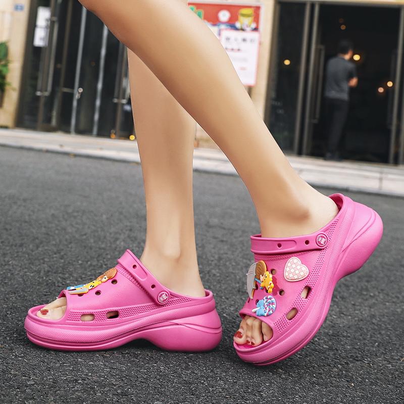 Women's Large Size Women's Sandals Shoes Increase Hole Shoes Summer Beach Sandals