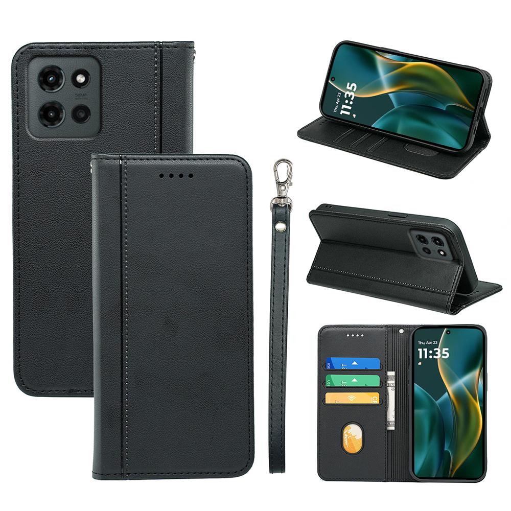 HX01 For Motorola Edge (2025) 5G Wallet Case Magnetic Closing PU Leather Phone Cover
