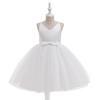 Girls Princess Tulle Dress Kids Formal Party Gown White 4-7 Years Old