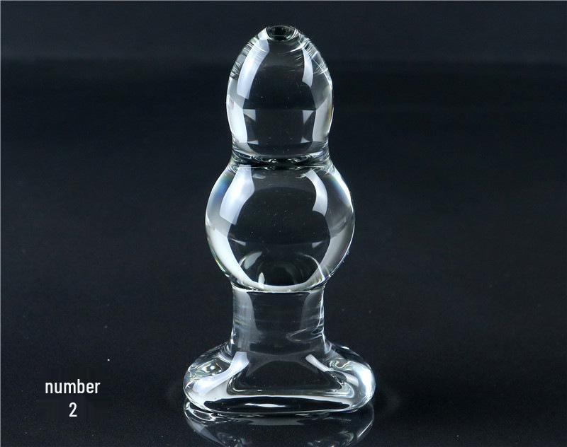 Velká Skleněná Tykev Anální Zátka Korálek Hračka pro Muže a Ženy - Erotický Stimulátor Rozšíření pro Dospělé