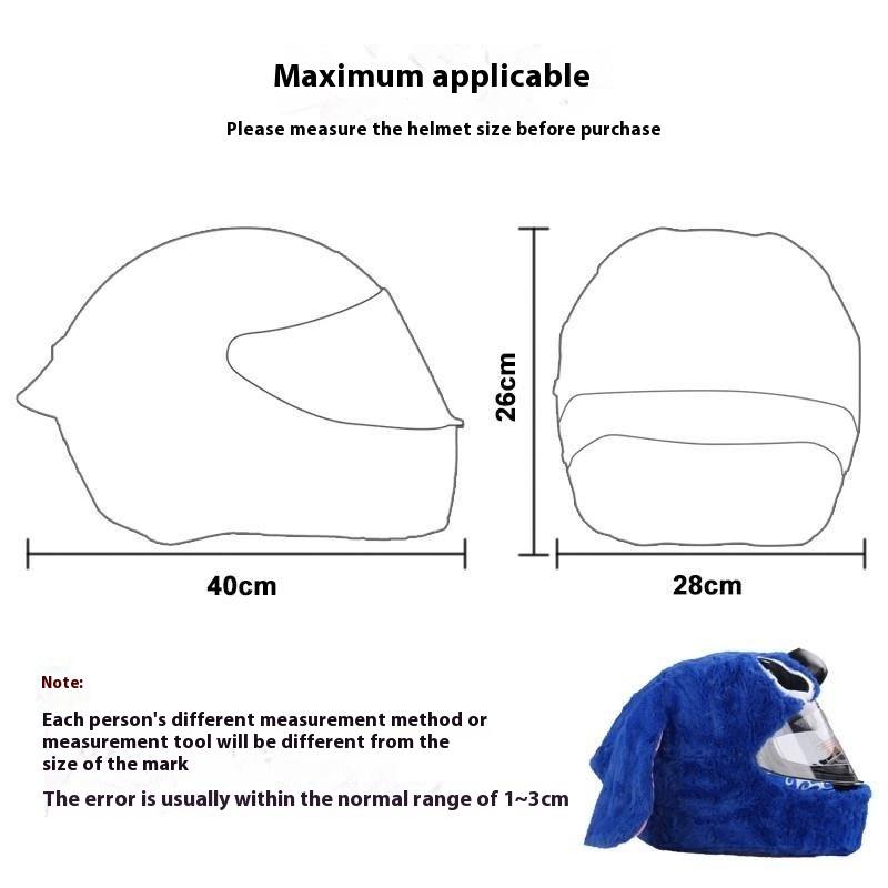 Motorcycle Full Helmet Cover Cartoon Plush Animal Helmet Cover Fabric Protection Funny Helmet Cover Motorcycle AccessoriesSpeed Sensors 6