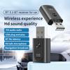 Car Audio Adapter Bluetooth-Compatible Handsfree Call Wireless Music Audio Receiver Adapter with LED Display for FM Radio