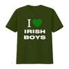 I Heart Irish Boys T Shirt Love Trendy Y2K St Patricks Day Lucky Slogan vintage Washed Soft Slightly Casual designer clothes