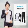 Unisex UV Protection Rash Guard Set Long Sleeve Top Pants Snorkeling Surfing Swimming Diving
