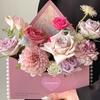 5 Pieces Portable Envelope Floral Box Romantic Gift Wrapping Box Bouquet Packaging Box  Mother's Day