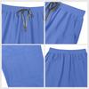Summer Work Uniform Set Women Thin Pants Quick Dry V Neck Short Sleeve Top Home Outerwear