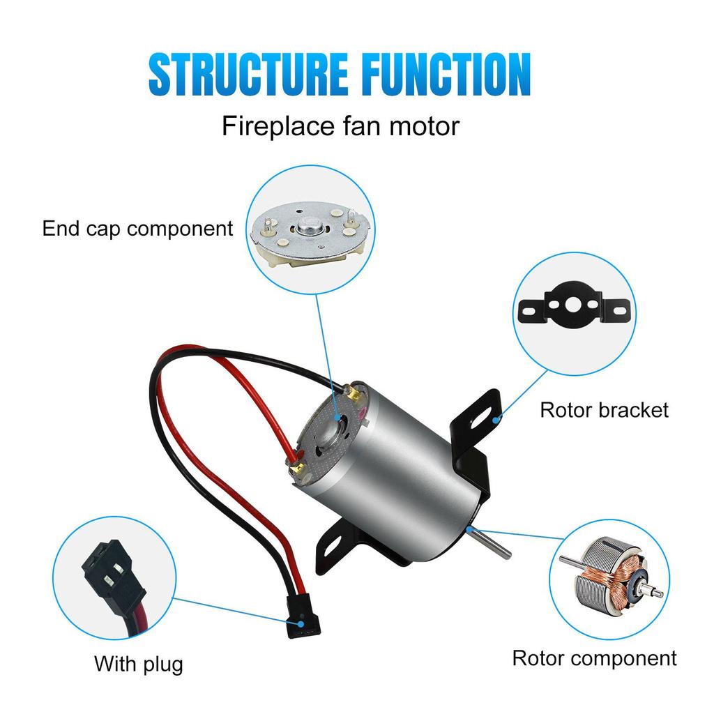 Universal Thermoelectric Fireplace Fan Repair Kit - Motor & Power Sheet