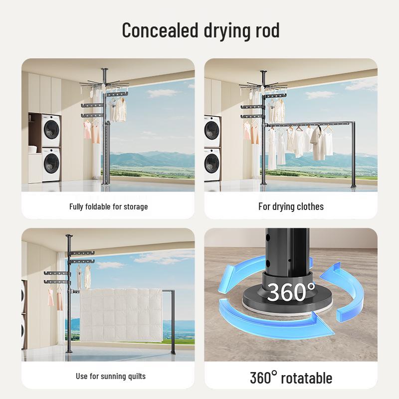 Multipurpose Folding Telescopic Drying Rack for Indoor/Outdoor Use