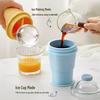 Portable Summer Ice Hockey Cup with Built-in Straw for Fast Ice Making - Silicone, Foldable & Easy to Carry for Outdoor and Home Use