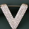 Women's V Shape Brooch Pin Metal Lapel Pins Anti Slip Clothing Accessory for Blouses Sweaters Coats