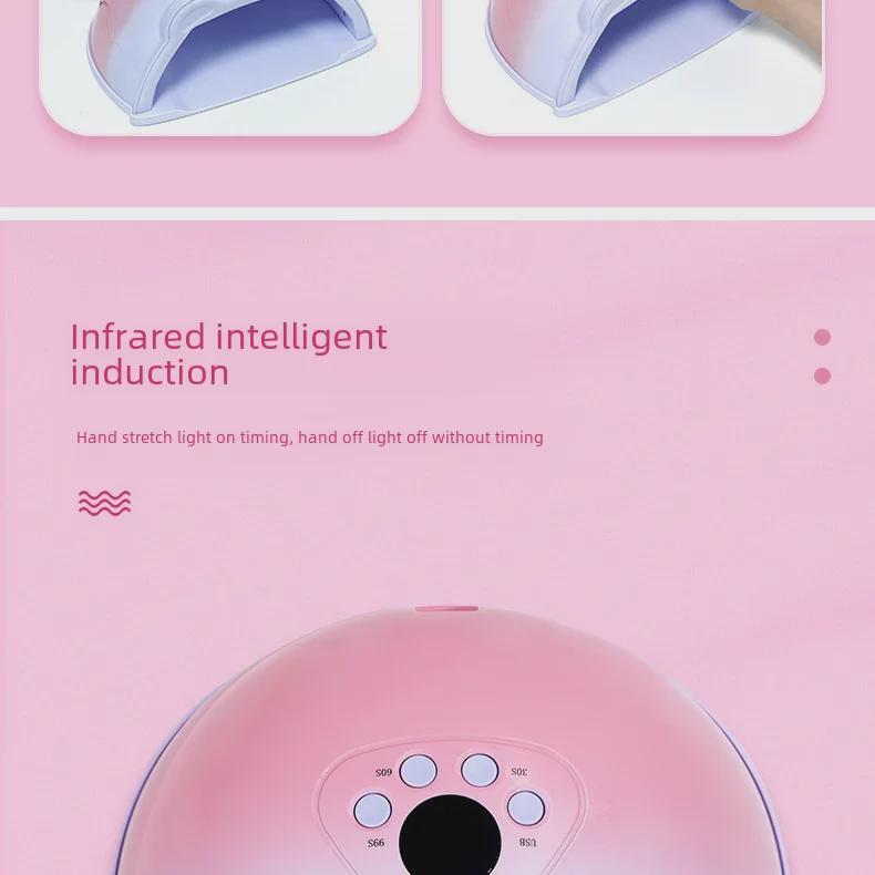 Rotatable 2-in-1 Nail Lamp and Dryer with Phototherapy