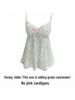 Sweet Floral Contrast Two-Piece Camisole – Korean Petite Summer Top