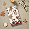2pcs Ultra Fine Microfiber Dish Towels 18x26 Inches, Christmas Gingerbread Candy Cane Decor for Home Cooking, Baking