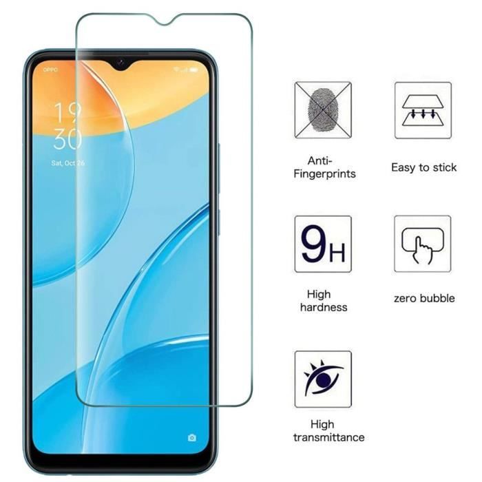 Film de protection en verre trempé - E.F.CONNECTION - OPPO A15 - Pack de 2 - Résistant aux rayures - 9H