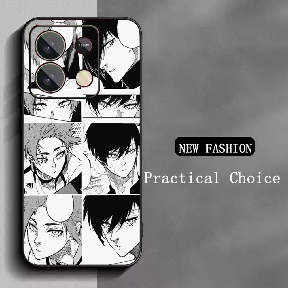 Sae itoshi cooles Anime-Mann-Muster Handyhülle Für Redmi Note 14 13 12 11 Pro Plus S 5G 14C A3 Weiche Schwarze Handyhülle