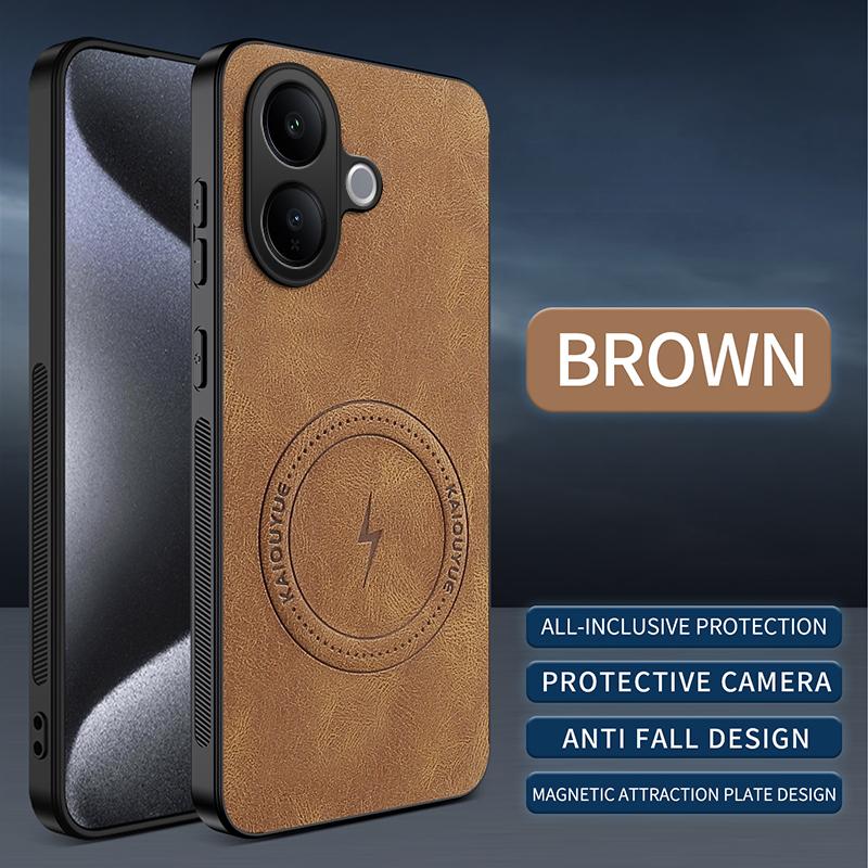 For VIVO V60 Lite Case for Magsafe Luxury Sheep Leather Skin Magnetic Matte Cover for VIVO V60Lite Anti-drop Protection Bumper