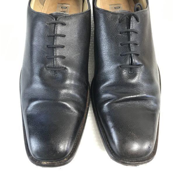 Vintage DAKS Genarbtes Leder Wholecut Schuhe 9.5 / 27.5cm / Schwarz Business Kleiderschuhe(GEBRAUCHT)