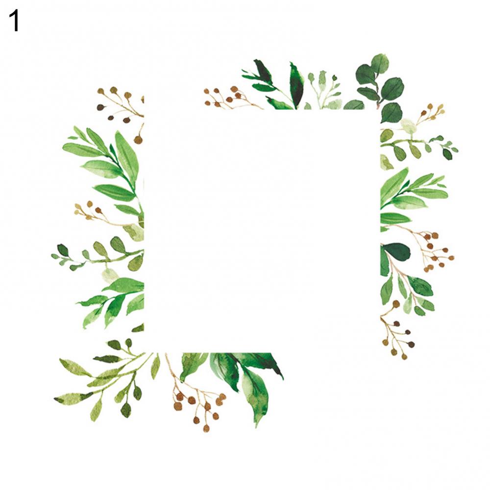 

HOTGreen Leaves Home Luminous Switch Protective Cover Wall Sticker Socket Decor
