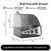 No Leakage Large Transparent Bird Bath Box Removable Drawer Lightweight Hanging for Garden Outdoor  Birds