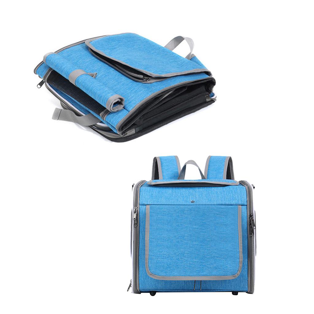 Rozšiřitelný měkký košík na kolo pro psa   Vodotěsný 4 dvířka 4 síťované plochy   Batoh na nosič zvířat na kolo