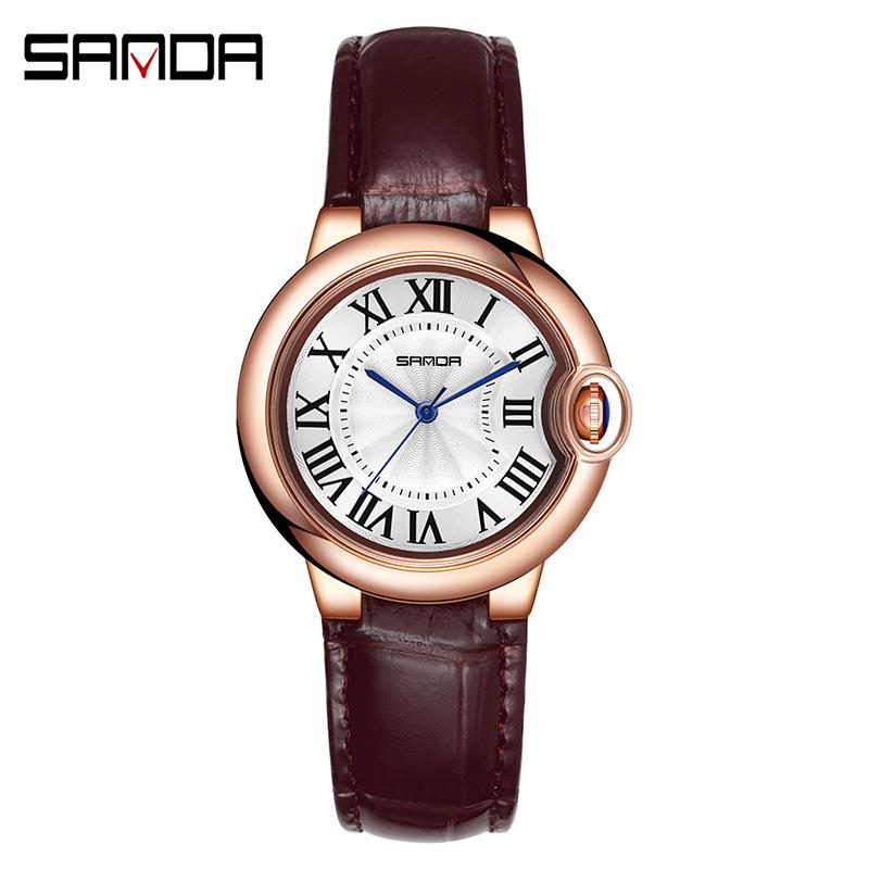 Sanda Retro Simple Couple Quartz Watches - Trendy, Cool, Luminous, Unisex Fashion Wristwatches