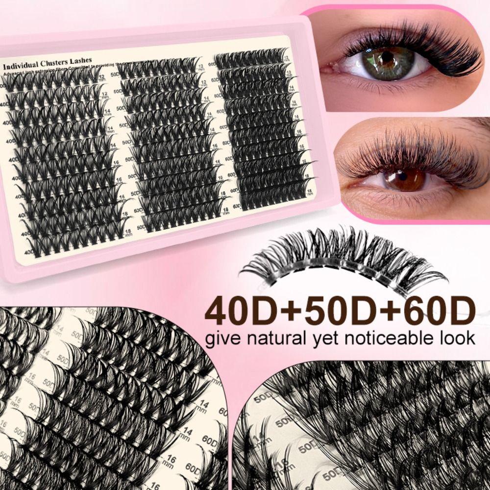 Natural Look False Eyelashes Wispy Style DIY Lash Extension Kit  Makeup Enhancement