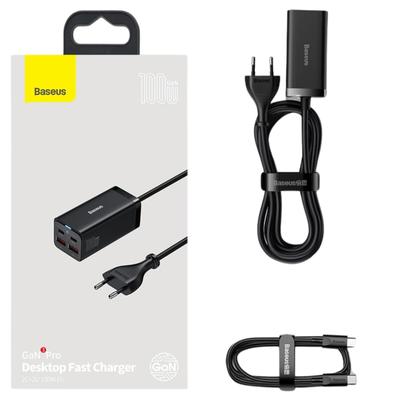 Netzladegerät Baseus Gan3 Pro 2Xusb-C + 2Xusb, 100W (Schwarz)