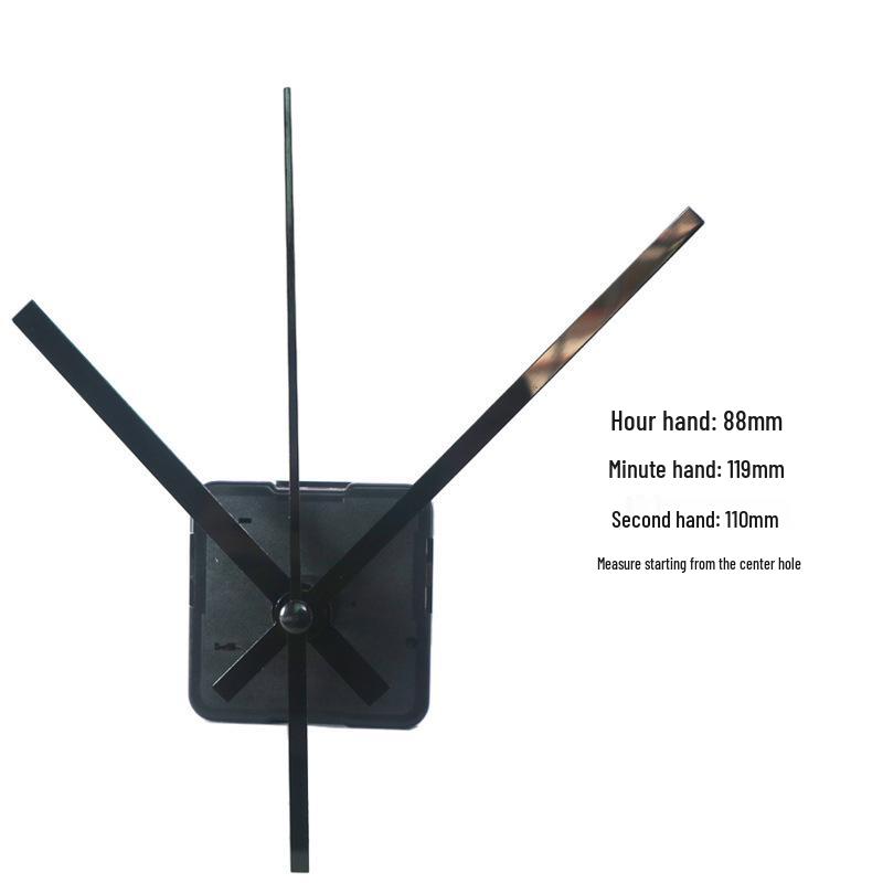 Silent Quartz Clock Movement with Cross-Stitch Metal Hands for Decorative Wall Clocks