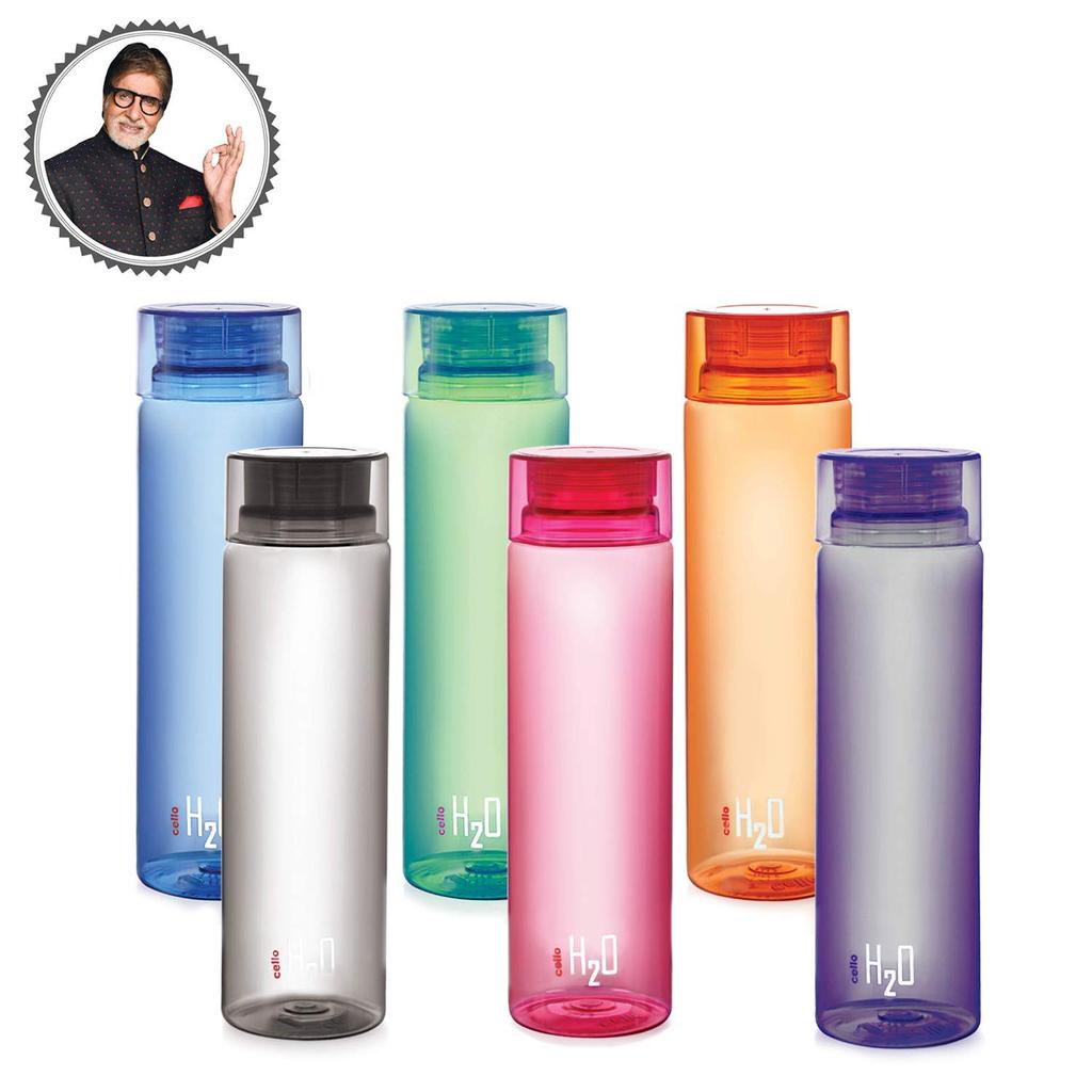Unbreakable 1L Water Bottles For Fridge Office School Travel | BPA Free Leakproof Set Of 6 | Lightweight Wide Mouth Daily Use Hydration Bottles