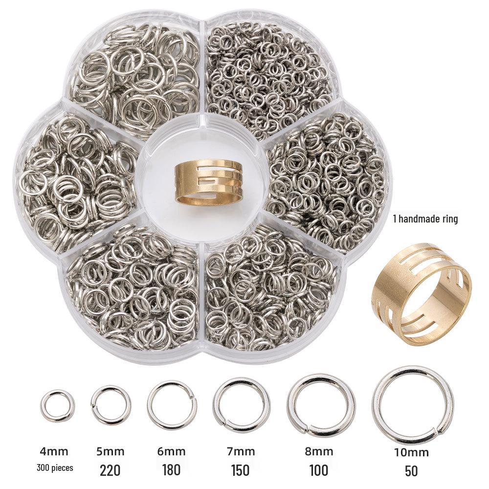 

Набор железных соединительных колец для изготовления украшений своими руками: Кольца с одинарным контуром, открытые и закрытые, аксессуары в коробке