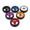 Wheelchair Front Caster Wheel, 4" PU Solid Tire with Aluminum Alloy Hub, Bearing I.D. 8mm, Swivel Caster Replacement