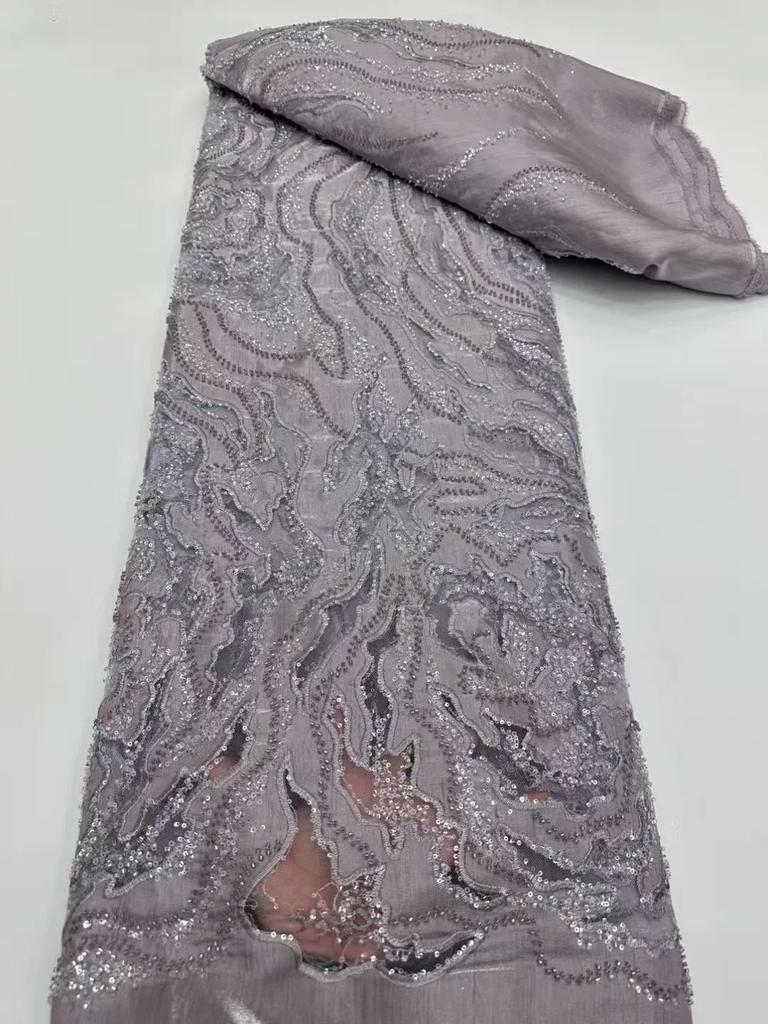 5yard soft lace fabric Pearl tube sequin embroidery telas,Evening gown,Wedding cheongsam designer fabric for clothing