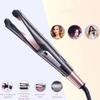Portable  2 in 1 Hair Straightening and Curling Iron Lcd Ceramic Hair Curler and Straightener Magic Hair Curler