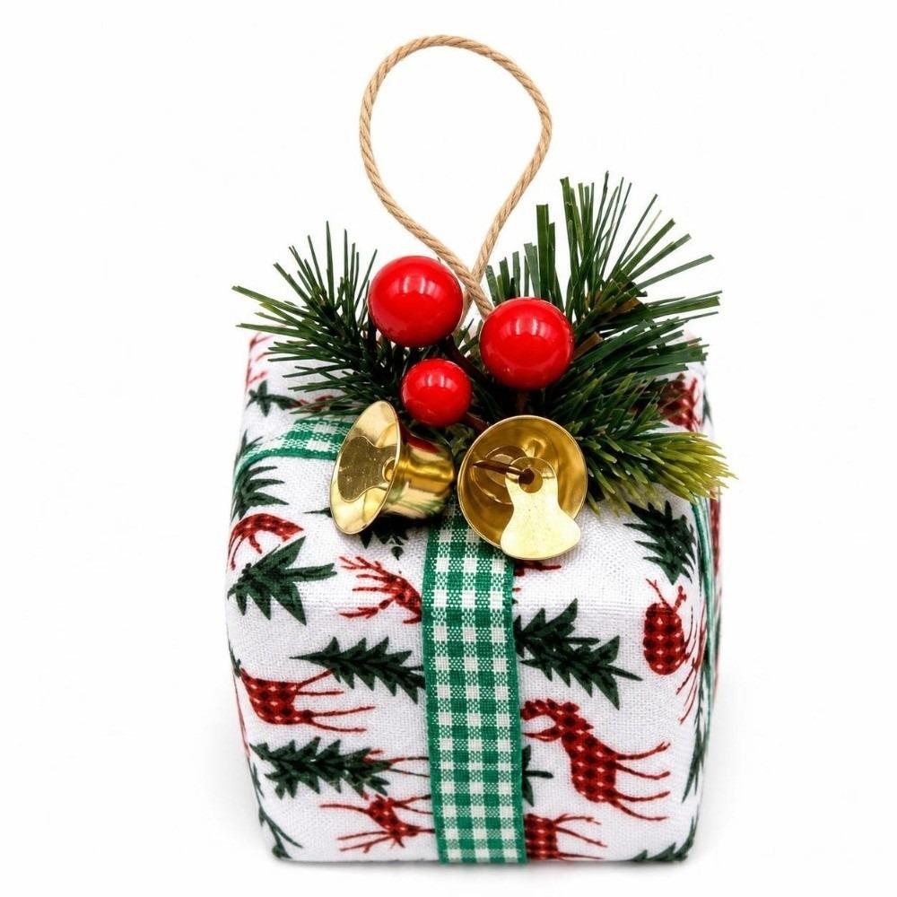 Mini Christmas Gift Box Ornament Artificial Hanging Gift Pendant Holiday Festive