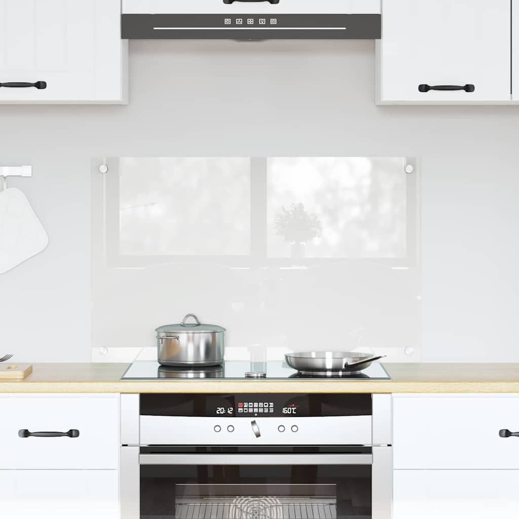 Kitchen Backsplash Transparent 80 X 50 Cm Tempered Glass
