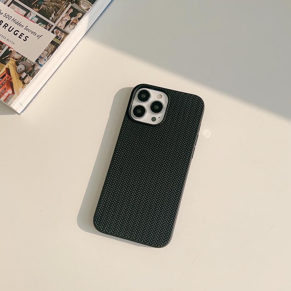 

Solid Color Knitted Pattern Suitable for Iphone13 IPhone Case 14promax Knitted 16 Soft 12 Sets 11 Silicone 15 12promax