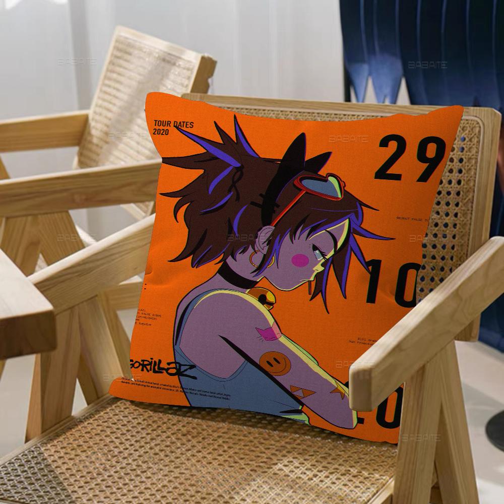 Gorillaz Retro Poster Personalized Pillow Dust Cover Bedroom Kids Party Decoration Pillowcase Birthday Children Gift