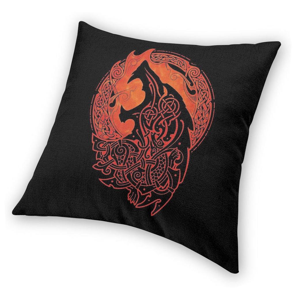 Fenrir Mytho Square Pillowcase Polyester Linen Velvet Printed Zip Decor Pillow Case Sofa Cushion Case