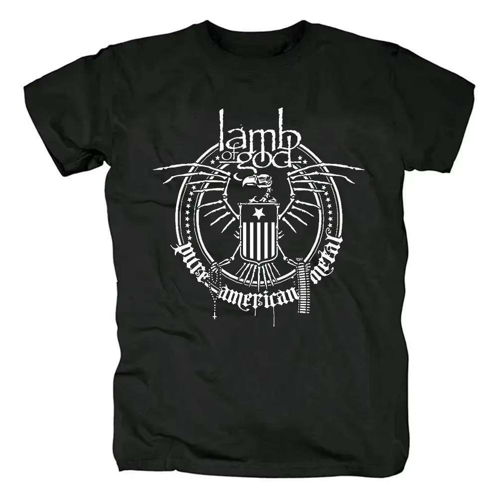 Lamb of God Heavy Mental Band T-shirt Mens  Tshirt Summer Short Sleeve Graphic Tee-shirt Harajuku Streetwear T Shirts