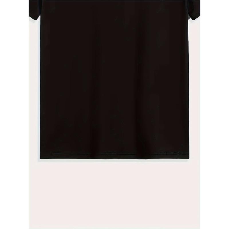 Light 3D Print Men'S Comfortable T-Shirt with Letter Pattern for Summer Short Sleeves