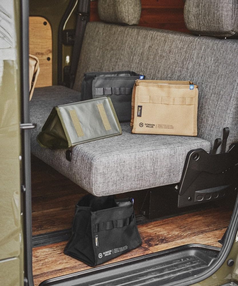 GORDON MILLER Car Cordura Dustbin, Dark Gray, 1646561