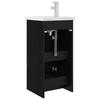 Bathroom Cabinet with Washbasin Black Oak