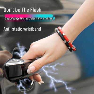 Car Anti-static Wristband: Silicone Strap with 8 Rings for Eliminating Static Electricity - Unisex Bracelet for Men and Women