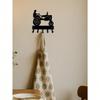 6" Rustic Wood Key Holder w/ 5 Hooks, Farmhouse Entryway Organizer & Gift