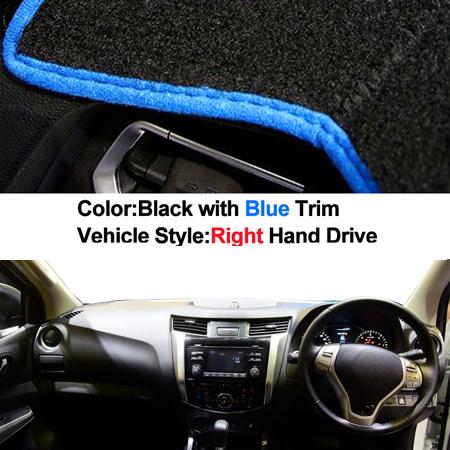 Car Dashboard Cover Dashmat  Carpet Dash Mat 2 Layers For Nissan NP300 Navara Renault Alaskan D23 2014 2015 2016 2017 2018 2019