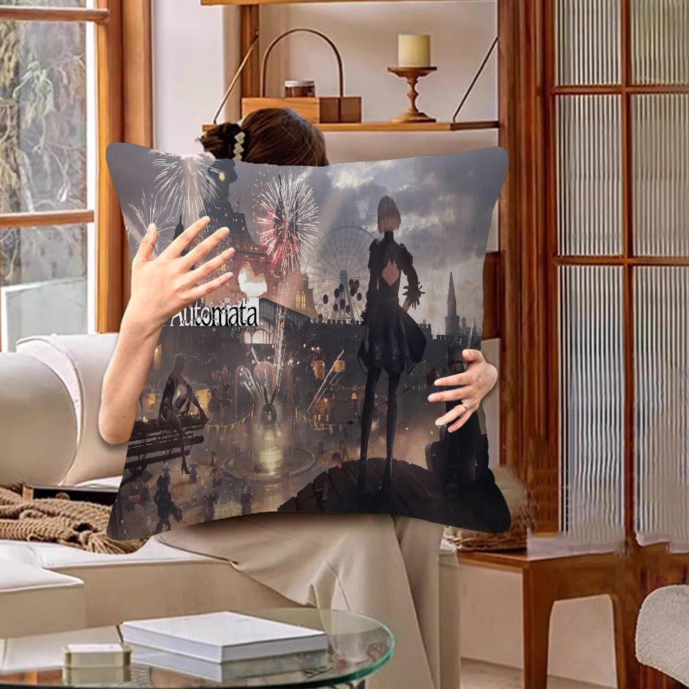 Game Nier Automata 45*45cm Cushion Cover Pillow Cover Decor Pillowcase Home Pillowcase For Couch Pillow